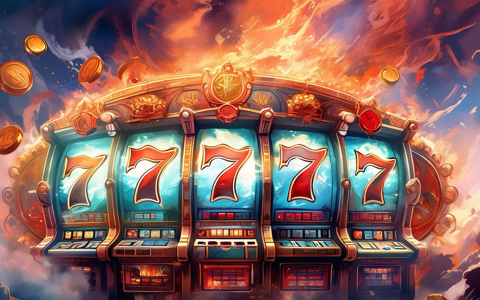 Visual layar slot mobile dengan simbol permainan