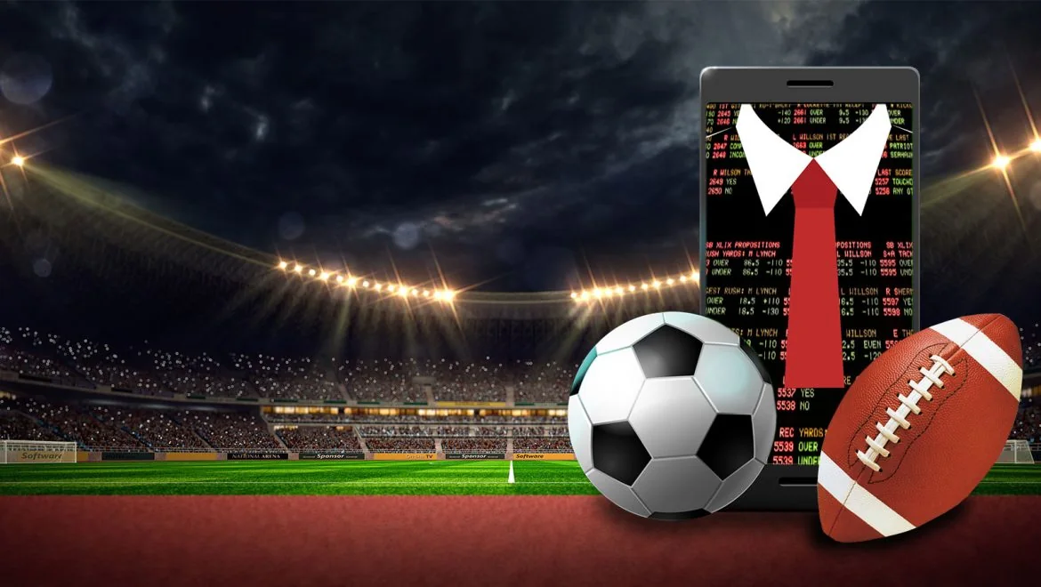 Tampilan pertandingan olahraga di arena modern